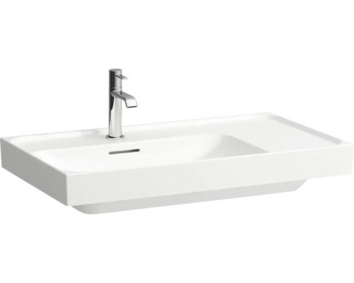 Vasque LAUFEN MEDA 80 x 46 cm tablette à droite blanc H8171160001041 Vasque à poser blanche avec robinet pour salle de bains
