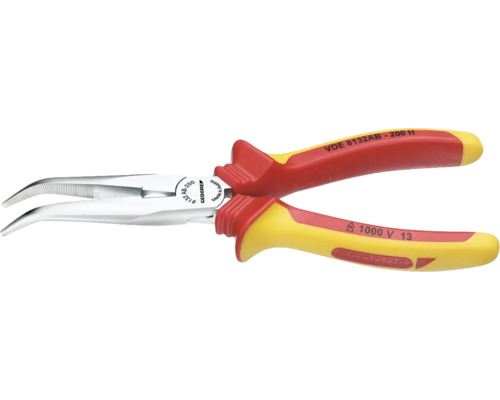 Pince à bec coudée avec isolation VDE