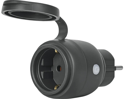 Steckdose mit Klappdeckel für den Außenbereich