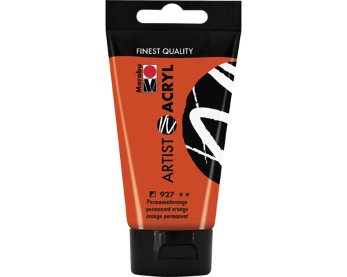 Marabu Acrylfarbe Artist Acryl permanentorange 927 75 ml Tube Künstler Acrylfarbe Permanentorange