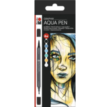 Marabu Aqua Pen Graphix Aquarellstifte Metropolitan 6er-Set