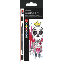 Crayons aquarelle Marabu Aqua Pen Graphix King of Bubblegum lot de 6