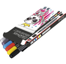 Crayons aquarelle Marabu Aqua Pen Graphix King of Bubblegum lot de 6