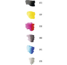 Crayons aquarelle Marabu Aqua Pen Graphix King of Bubblegum lot de 6