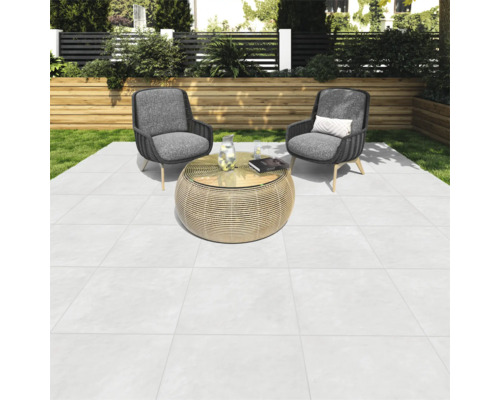 FLAIRSTONE Feinsteinzeug Terrassenplatte Ice Cube 60 cm x 60 cm x 2 cm