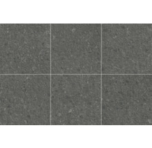 Dalle de terrasse en grès cérame fin Pebbles Dark Grey 90 cm x 90 cm x 2 cm