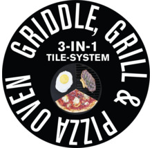 Griddle Grill et four à pizza Système de carreaux 3 en 1