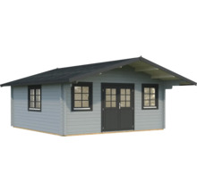 Abri de jardin avec porte double et fenêtres