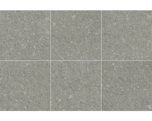 Dalle de terrasse en grès cérame fin Pebbles Grey 90 cm x 90 cm x 2 cm