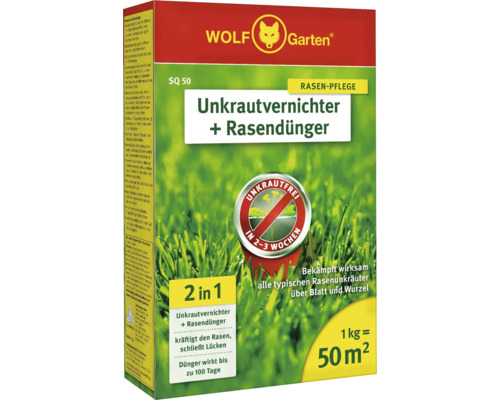 Emballage d''anti-mauvaises herbes et d''engrais pour gazon Wolf Garten