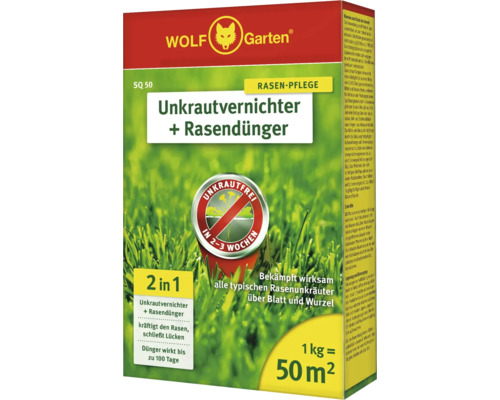Wolf Garten Désherbant plus engrais pour gazon, paquet pour l''entretien du gazon