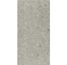 Dalle de terrasse en grès cérame fin Pebbles Light Grey 120 cm x 60 cm x 2 cm