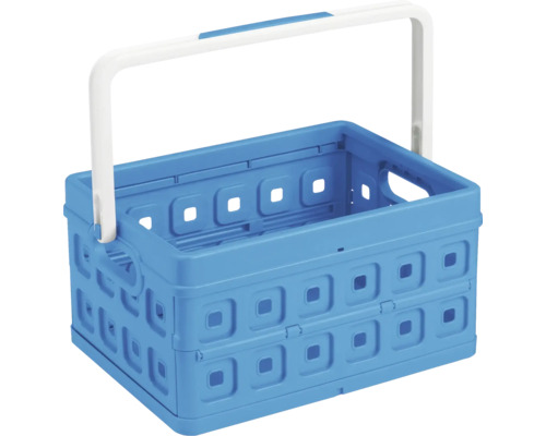 Boîte pliante bleue avec poignée