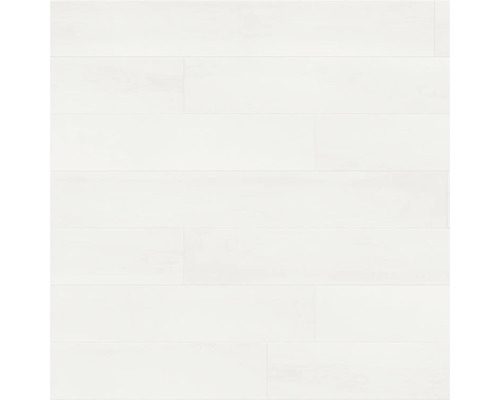 Weisse Bodenfliesen im Holzoptik-Design