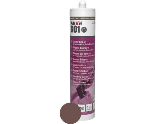 Silicone sanitaire Akkit 601 brun moyen 310 ml