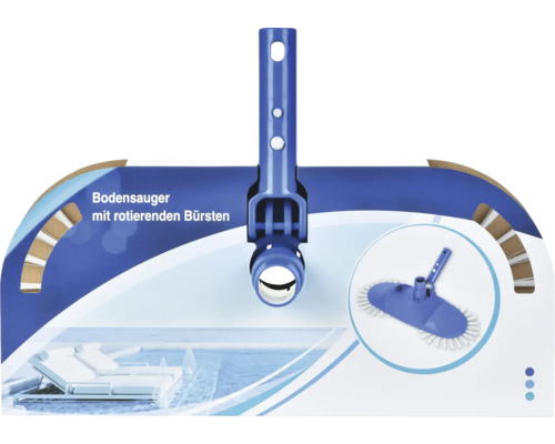 Aspirateur de piscine avec brosses rotatives dans l''emballage