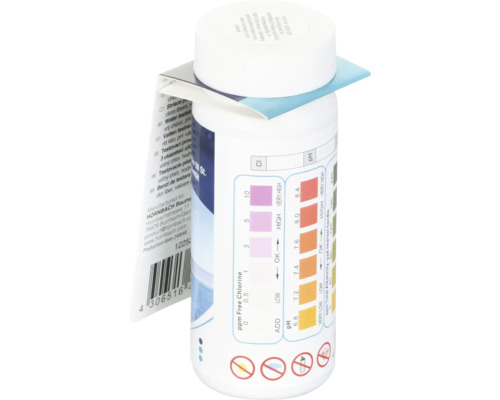 Bandelettes de test d''eau pour déterminer le chlore et le pH