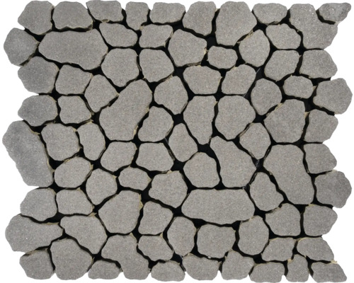 Mosaikmatte aus Naturstein mit unregelmäßigen Steinformen