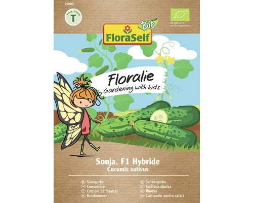Concombre Sonja Floraself Floralie & Flo semences hybrides graines de légumes Sachet de graines de concombre à salade Sonja, F1 Hybride