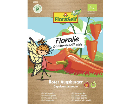 Poivron Roter Augsburger Floraself Floralie & Flo graines de légumes graines fixées FloraSelf Floralie Graines de poivron pointu Roter Augsburger