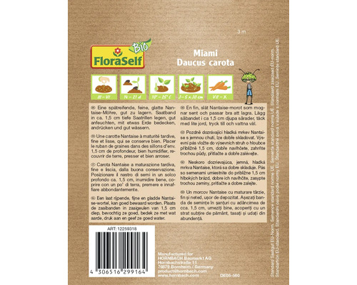 Floraself Miami Daucus carota Karottensamenpackung