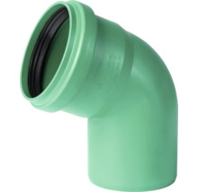 Tuyau d''évacuation en plastique vert à 45 degrés
