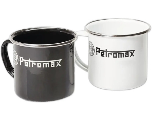 Deux tasses en émail avec le logo Petromax