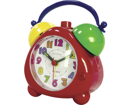 Réveil avec chiffres et cloches multicolores