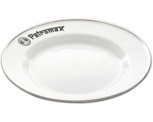 Assiette blanche avec logo Petromax