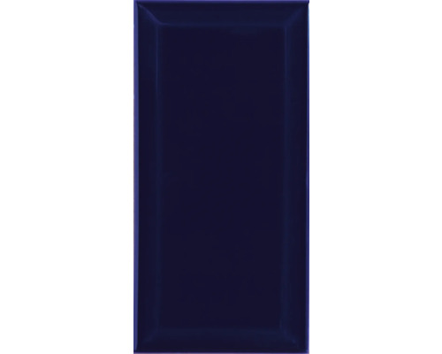 Metrofliese mit Facette cobalto glänzend 10x20 cm Dunkle Mosaikfliese