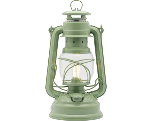 LED Feuerhand Laterne Baby Special 15 x 13,5 x 26,5 cm grün dimmbar