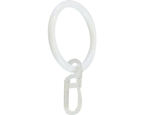 Anneau de rideau avec crochet plisseur