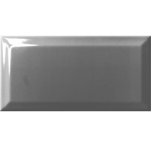 Carreau de métro gris brillant