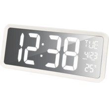 Digitaluhr mit Anzeige von Uhrzeit, Datum und Temperatur