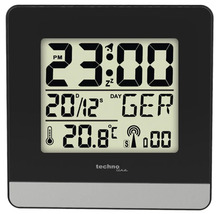 Radio-réveil Technoline avec affichage de l''heure, de la date, de la température et du jour de la semaine