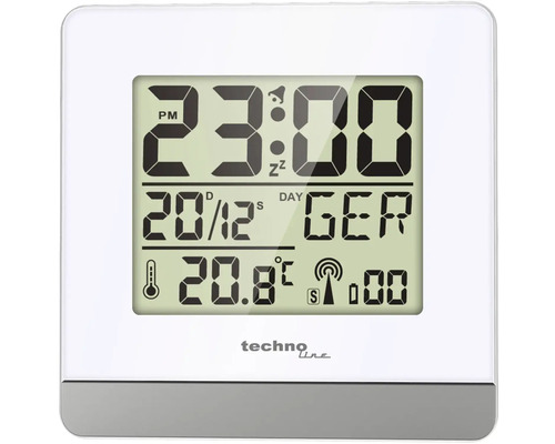 Radio-réveil avec affichage de l''heure, de la date et de la température intérieure