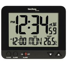 Radio-réveil numérique Techno Line avec affichage de l''heure, de la date et de la température