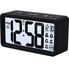 Réveil numérique noir avec grand écran