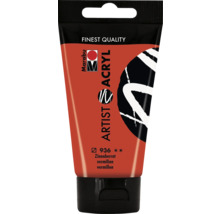 Tube de peinture acrylique pour artistes Vermillon de Marabu
