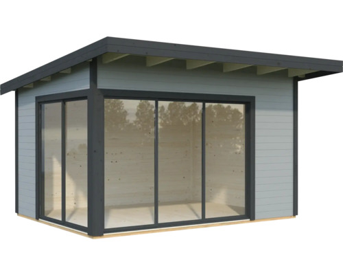 Holzgartenhaus mit Schiebetür