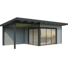 Holzgartenhaus mit Schiebetüren