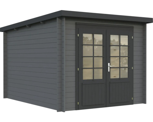 Gartenhaus aus Holz mit Doppeltür und Fenstern