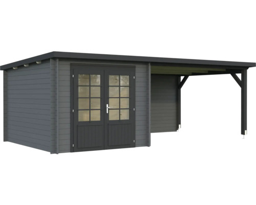 Gartenhaus mit Überdachung aus Holz