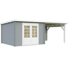Abri de jardin avec double porte et annexe