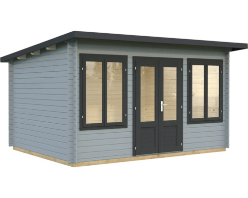 Abri de jardin en bois avec fenêtres et double porte