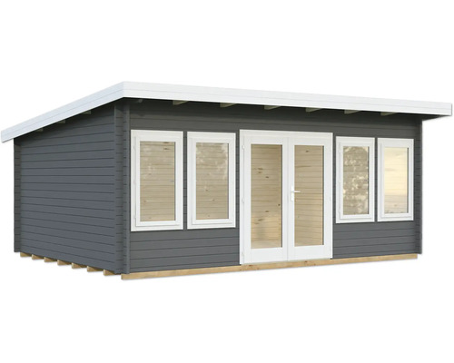 Abri de jardin avec fenêtres et porte double