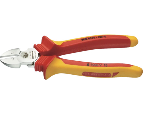 Gedore Tenaille coupante de côté VDE 8314-180 H avec poignées isolées
