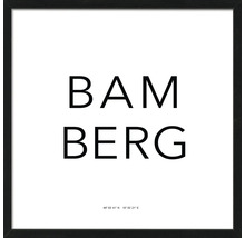 Gerahmtes Bamberg-Poster mit Koordinaten