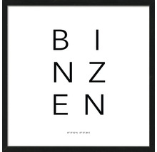 Cadre photo avec le mot Bienzen et les coordonnées