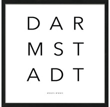Gerahmtes Bild Darmstadt Letters simple 53x53 cm
